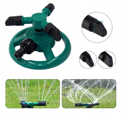 TUINGRASSPRINKLER ROTERENDE DRIE-ARM AUTOMATISCHE