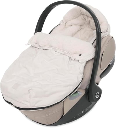 Voetenzak baby - Baby slaapzak - Warmte buiten - Reliëf design fleece - 73 x 43 cm - Zandkleur
