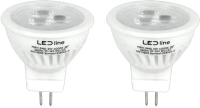 LED line PRIME LED Spot GU4 MR11 - 3W (vervangt 30W) - 330lm - Ø35mm - 12V - Energiezuinig - 2 stuks