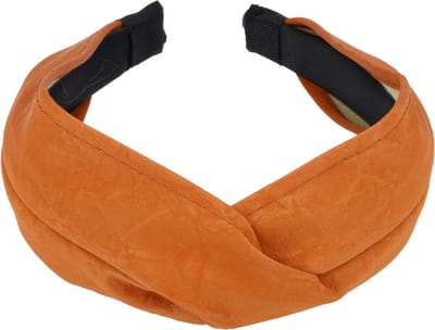 Haarsoires Haarband Diadeem 6cm – Twist Kreukelpatroon Stof – Bruin - Zachte Knoop Hoofdband - Haaraccessoire voor Dames & Meisjes - Zachte Haarbeugel - voor Dames & Meisjes - Comfortabel voor Dames & Meisjes - Universele Maat