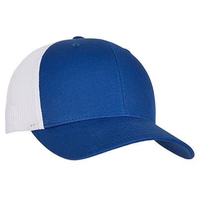 Flexfit Retro tweekleurige truckerpet (Koningsblauw/Wit)
