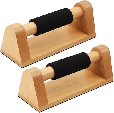 Houten Push-up Handgrepen - Fitness Statief - Krachttraining Bovenlichaam - Antislip Vloerbescherming - 2-delig - Niet gespecificeerd