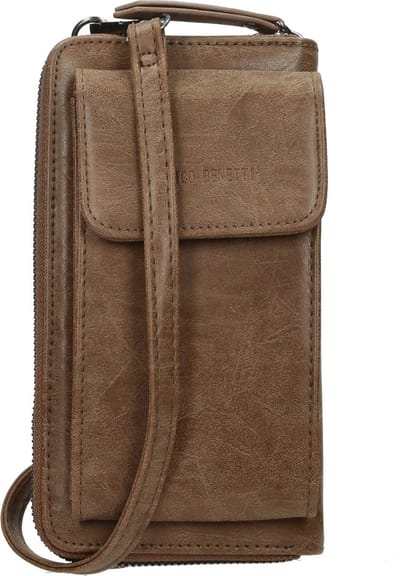 Enrico Benetti Telefoontasje Portemonnee tasje Dames Camel