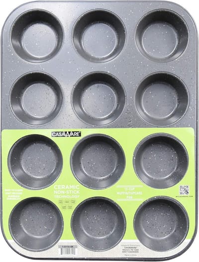 Keramische Muffinbakvorm voor 12 Cupcakes - Non-Stick