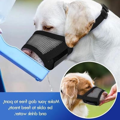 Honden Muilkorf - Hondenmandje - Veiligheid Hond - Ademend Mesh - Maat L - Grijs