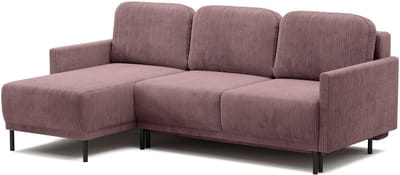 Selsey Hamiel – Hoekbank met slaapfunctie & opbergruimte, Corduroy, Universeel, Paars