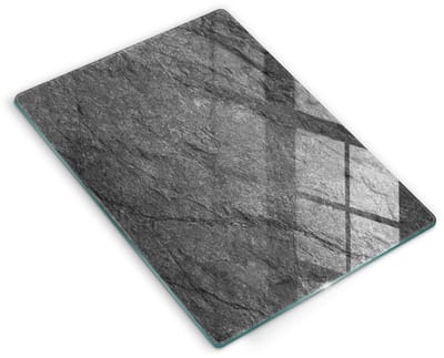 Wallfluent Spatscherm Keuken - Grijs Spatbescherming Kookplaat - 40x52 cm - Steentextuur Keuken Achterwand Bescherming - Natuurlijke patronen Rechthoekig Spatscherm Keuken