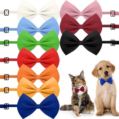 Hondenhalsbanden met vlinderdas - 10 kleuren, zachte en verstelbare halsbanden voor honden en katten