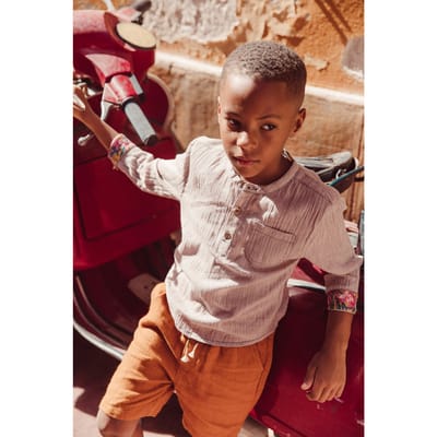 Louise Misha Shirt Amano Blush Stripes Size: 9M | Shirts Outlet | Unisex | Grijs