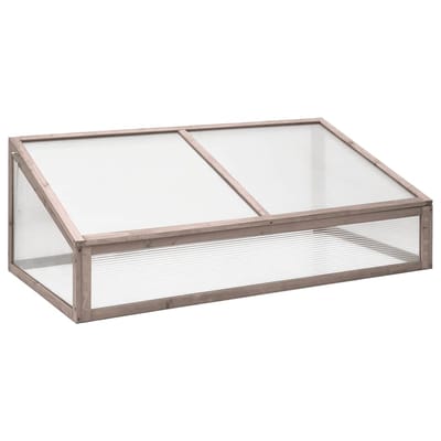 vidaXL - Broeikas - 110x56x39 - cm - vurenhout - grijs