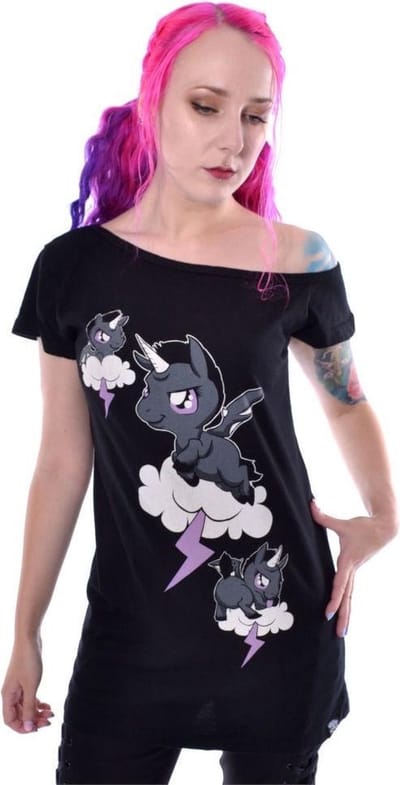 Cupcake Cult - UNICORN CLOUD Top - XXL - Zwart
