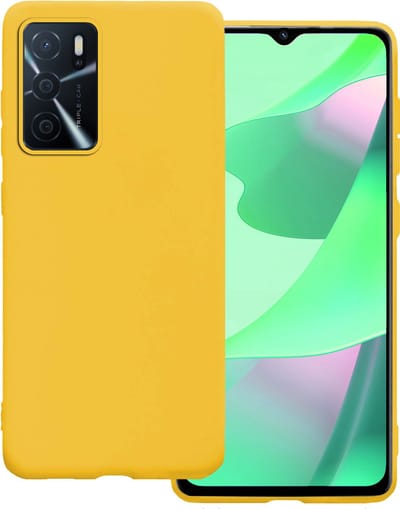 Hoesje Geschikt voor OPPO A16s - Sterk & Shockproof - Hoes Cover - Siliconen Case - Geel