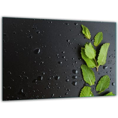 TMK ArtDeko - Gehard Glazen Snijplank - 30x22 cm - Zwart - Krasbestendig