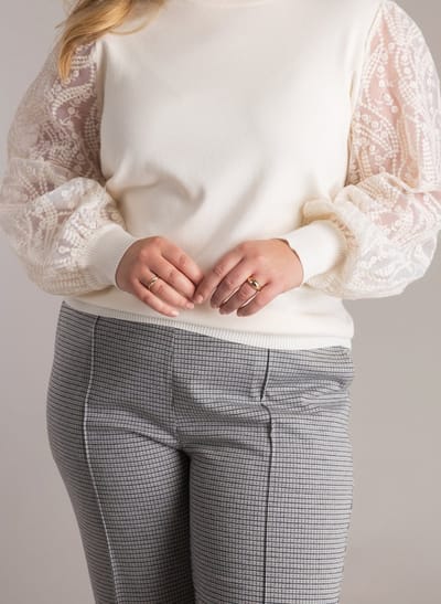 YEST CURVE Jorunn Tops - Antique White - maat 3(52)