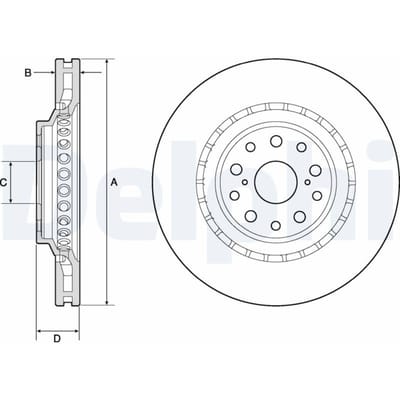 Remschijf DELPHI BG9187C
