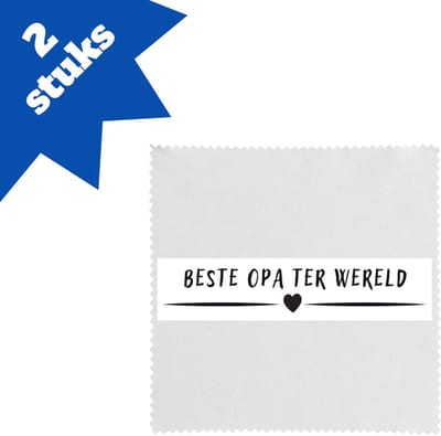 Akyol - beste opa ter wereld brillendoekjes - Opa - grandpa - leuk cadeau voor je opa - 17,8 bij 17,8 cm - 2 stuks