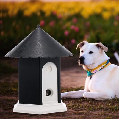 Huisdierhond Buiten Blaf Controle Ultrasoon Geluid Stop Blaf Apparaat Black