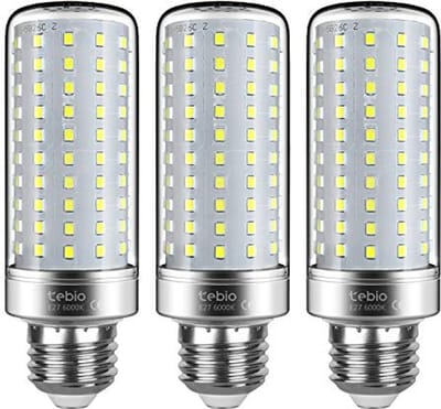 E27 25W Maïs LED Lampen - 3 Stuks, Koudwit 6000K, 2500 Lumen, Niet Dimbaar