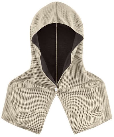 Koelhanddoek met capuchon – 58 x 30 cm – Koelende nekband – U-vormige koelhanddoek met capuchon en zonbescherming – Koelhanddoek voor wandelen, vissen en buitensporten – Sneldrogende hoofdband – Sporthanddoek – Unisex – Geschikt voor hardlopen