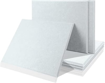Akoestische Panelen - Geluidsisolatie Platen - Geluidsverbetering Studio - Geluidsgolven Absorberend - 6 Stuks - Wit