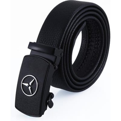 Ceinture Décontractée Logo Voiture Boucle Automatique Verte Marketing Terrain Résistante aux Rayures Résistante à l'Usure Ceinture en Cuir 105cm black