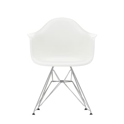 Vitra - DAR Eames Plastic Armchair - verchroomd - wit