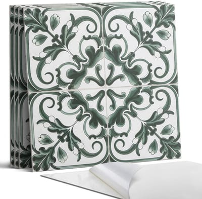 Coloray Wandpanelen Zelfklevend - Plantenpatroon in vierkanten Zelfklevende Wandpanelen - 50 cm x 50 cm - Groente Wandpaneel PVC - 5 stuks - Texturen Wandpanelen Zelfklevend - Keuken Wandpanelen - Wandpanelen Badkamer