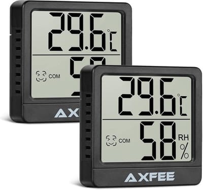 Jhubers - Mini LCD-thermometer - Draadloos - Betrouwbare nauwkeurigheid - Zwart