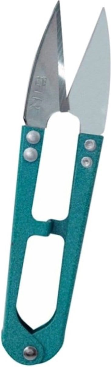 Fako Bijoux® - Sieraden Schaartje - Schaar Voor Sieraden Maken - Naaidoos Schaartje - Kruidenschaar - Stofschaar - Bloemensnijder - Bonsai Schaar - 10.5cm - Groen