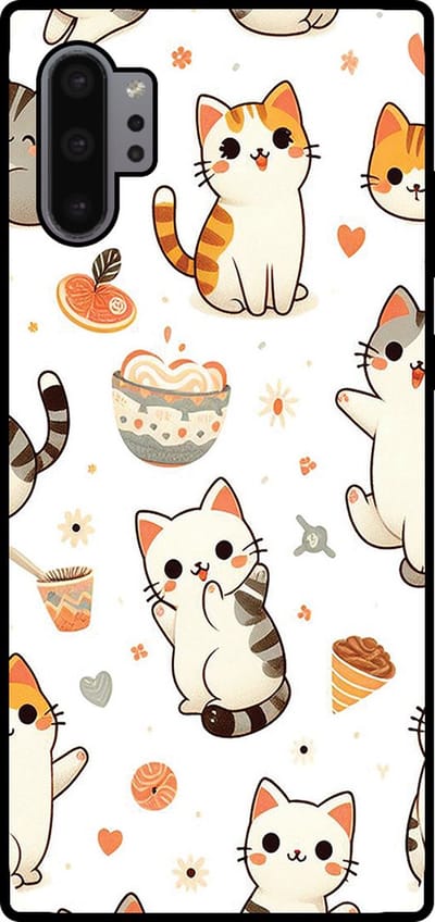 Smartphonica Telefoonhoesje Geschikt voor Samsung Galaxy Note 10 Plus met katten opdruk - TPU backcover case cat design geschikt voor Samsung Galaxy Note 10 Plus