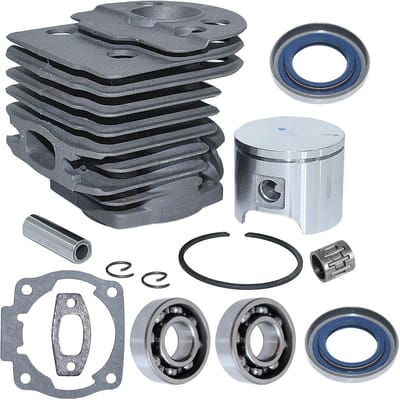 Cilinder Zuiger Kit - Kettingzaag Onderdeel - Motor Onderhoud - 46mm Boring - 10 Delig - Metaal