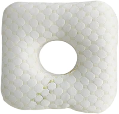 Katoenen Piercing Kussen – Ademend Ergonomisch Oor Kussen met Ooropening, Draagbaar en Comfortabel voor Oorbellen, Helpt bij Genezing en Oorbescherming