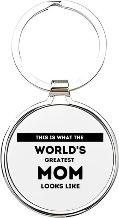 Akyol - this is what the worlds greatest mom looks like Sleutelhanger - Mama - de liefste moeder - moeder sleutelhanger - mama sleutelhanger - sleutelhanger mam - familie sleutelhanger - moederdag cadeautje - mama cadeau - mom - 4 x 7,5 CM