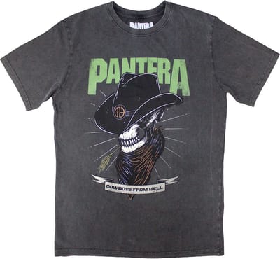 Pantera - Skeleton Cowboy Heren T-shirt - M - Grijs