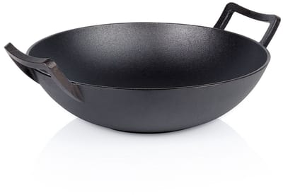 BLACK&WOOD Pannenset - 3-delig - Koekenpannen met Glazen Deksels - Ø 16/20/24 cm - Granieten Antiaanbaklaag