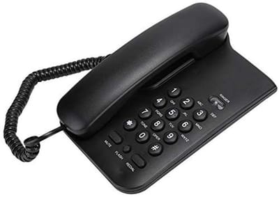 Draadloze vaste telefoon voor thuiskantoor | Lange levensduur | Zwart