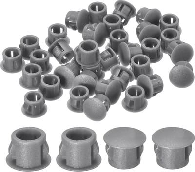 Afdekkappen voor boorgaten - Blinde stoppen - Gaten afdekken - Duurzaam nylon materiaal - 38 stuks 8 mm - Grijs