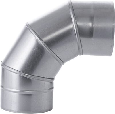 Gegalvaniseerde Bocht 90° Ø100mm 0,5mm.