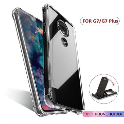 Ntech Hoesje geschikt voor Motorola Moto G7 / G7 Plus Transparant Anti Shock Back hoesje
