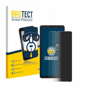 BROTECT - privacy screenprotector voor Sony Xperia 10 VII (case-friendly) - Folie Beschermfolie Blauwlichtfilter