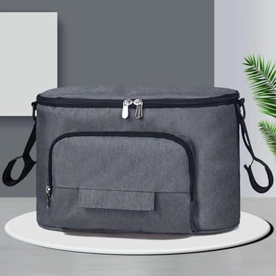 Zwarte Organizer Tassen Mama Grote Capaciteit Reizen Hangtas Flessenhouder Luiertassen Accessoires grijze kleur