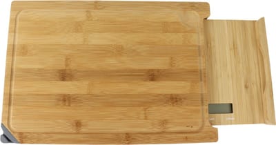 OTIX Keukenweegschaal - Snijplank - en Messenslijper - 3in1 Snijplank - 38x25,8x3,5cm - Bamboe