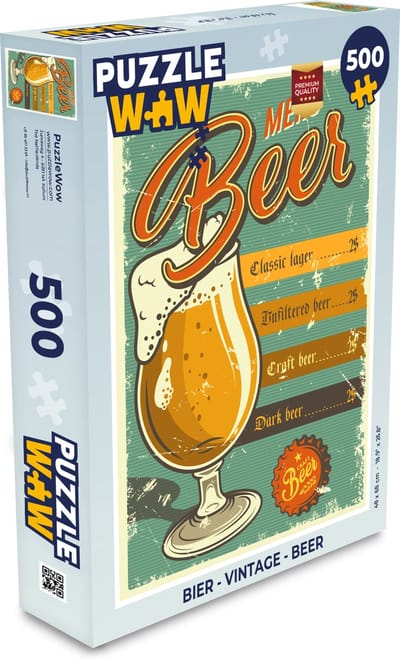 Puzzel Quotes - 'Menu beer' - Spreuken - Legpuzzel - Puzzel 500 stukjes