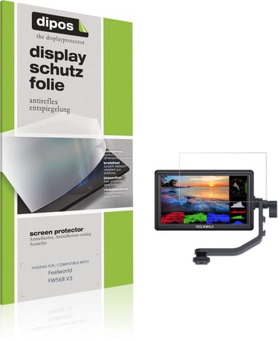 dipos – 2x Matte Beschermfolie geschikt voor Feelworld FW568 V3 | Krasbestendige & antireflecterende Screenprotector Ultra-Thin