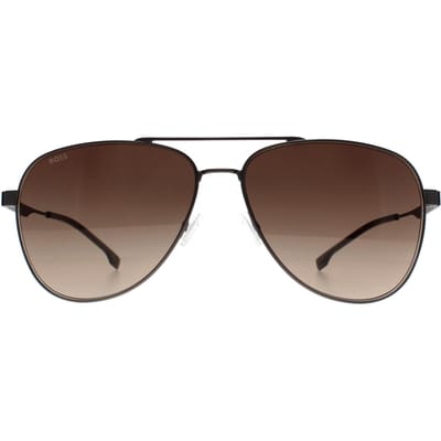 Hugo Boss Aviator Heren Mat Donker Ruthenium Bruin Kleurverloop BOSS 1641/S