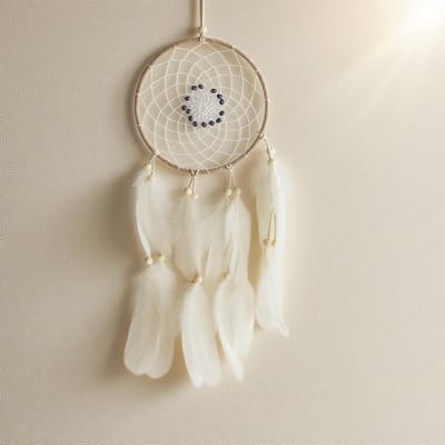 Beige Dromenvanger voor Meisjes, Wanddecoratie met Koord voor Slaapkamer en Woonkamer, Uniek Cadeau voor Kinderen