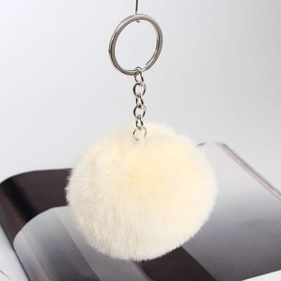 20 Kleuren Pluizige Bont Pompon Sleutelhangers Zachte Kunst Rex Konijnenbont Bal Auto Sleutelhanger Pompon Sleutelhangers Vrouwen Tas Hanger Sieraden Diy
