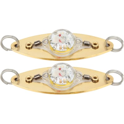 2 Pièces Pêche LED Leurre Lumière Forme d'œil Couleur de lumière bleue Appât Lampe Leurre Sous-marin beige