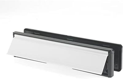 Deurbeslag Brievenbusklep 12 Inch Chroom Zwart