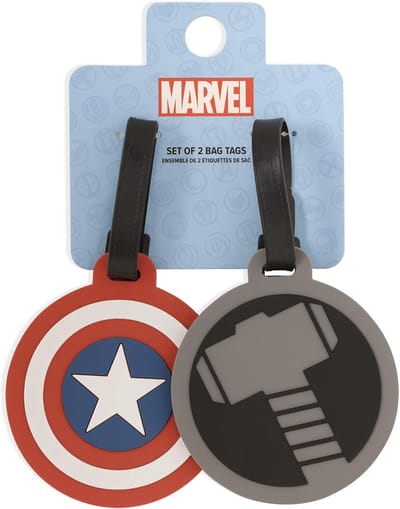 Disney Marvel Thor and Captain America Multicoloured 2 Piece Luggage Tag Set